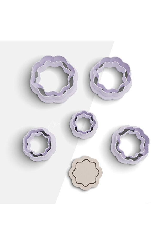 إطارات أساسية حنين من طين البوليمر - 5 قوالب قطع نموذجية، رقم: 958 - 4