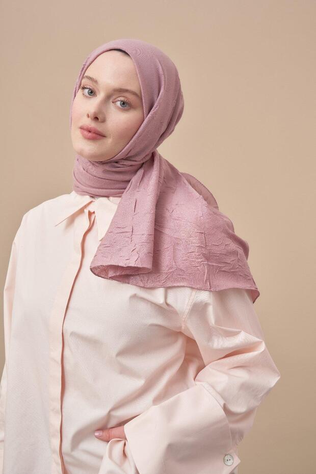 Bambu Kraş Şal 3285-Pudra - 1