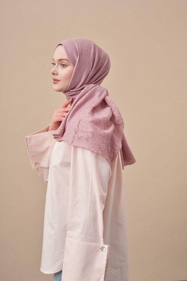 Bambu Kraş Şal 3285-Pudra - 2