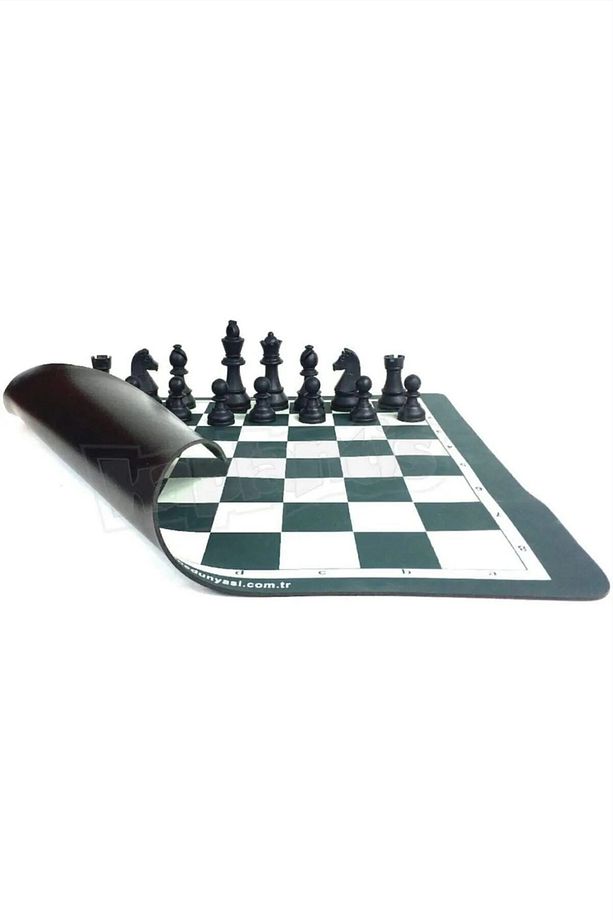Çantalı Rulo Satranç Seti Takımı Büyük Boy 45x45cm Turnuva Satranç Takımı Okul Satranç Takımı - 5