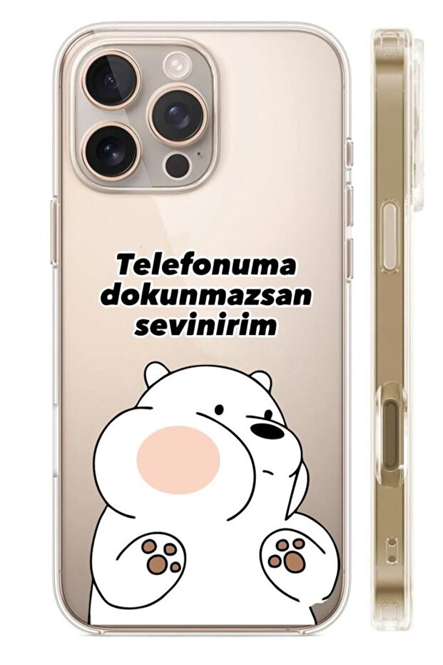 غطاء سيليكون شفاف بنمط متوافق مع آيفون 16 برو ماكس - 1