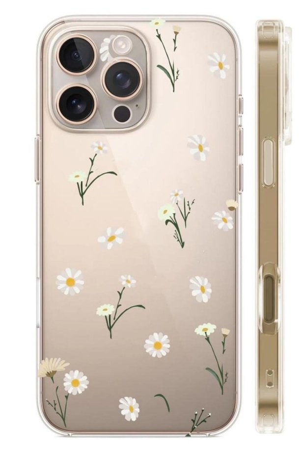 iPhone 16 Pro Compatible Patterned Transparent Silicone Case