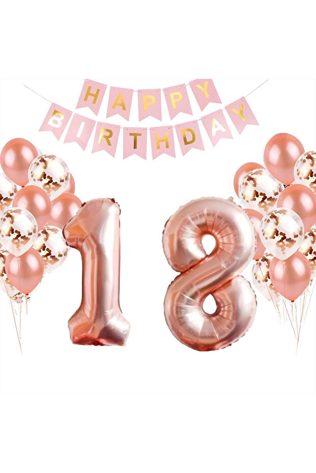 18 YEAR OLD Birthday BALLOON Set