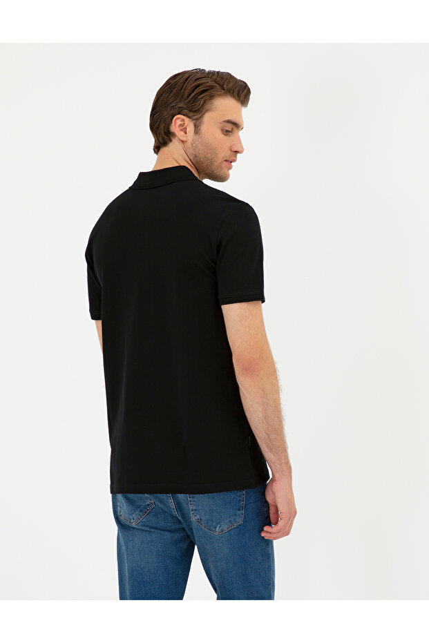 Siyah Regular Fit Basic Tişört 50291576-VR046 - 5