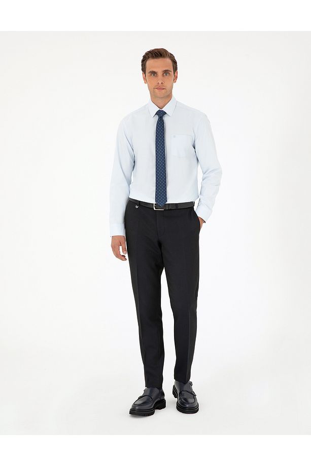 Açık Mavi Regular Fit Uzun Kollu Basic Gömlek 50292551-vr003 - 4