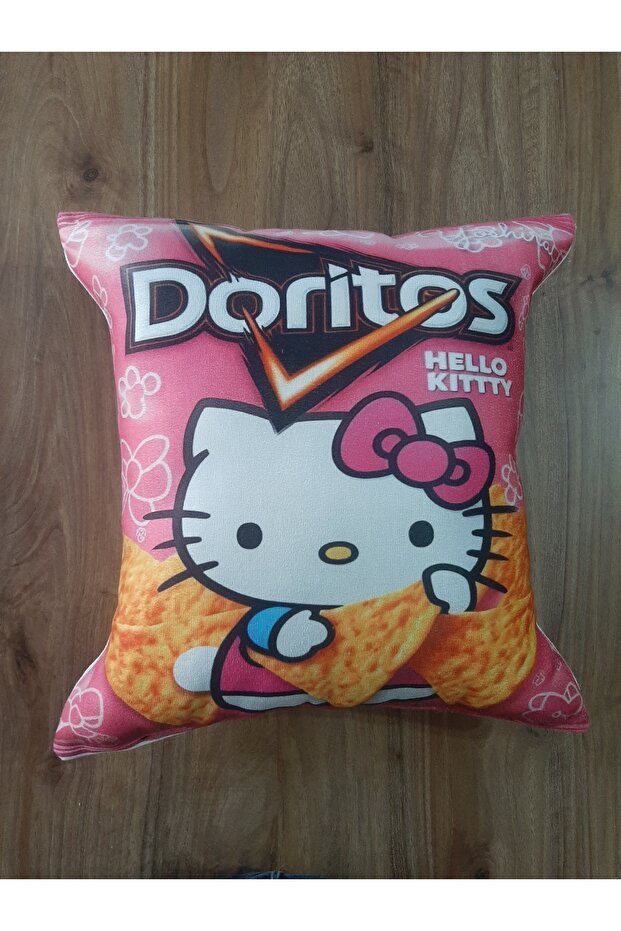 Ow Bag Hello Kity Chips Pack with Pattern Shaped Design Chibi Character Pillow