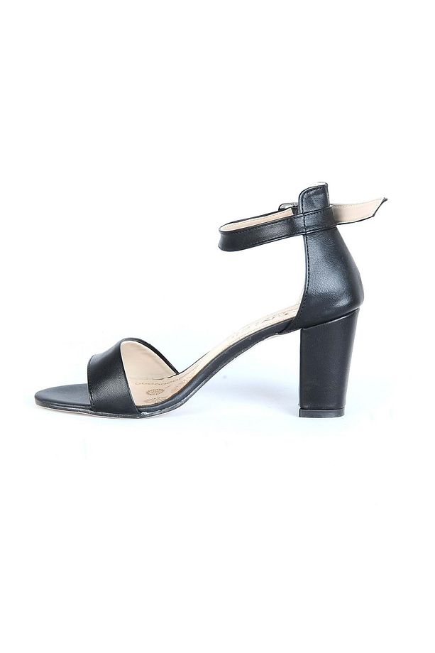 Moda Ayakkabı 245 Kadın Tek Bant Topuklu Ayakkabı - Mds00851-siyah-36 - 3