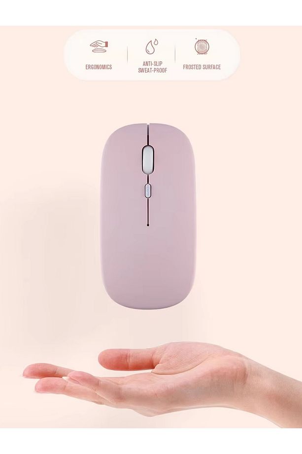 ŞARJLI MOUSE 2.4GHZ USB WİRELESS VE BLUETOOTH LU SESSİZ FARE İOS ANDROİD TABLET TELEFON UYUMLU - 4