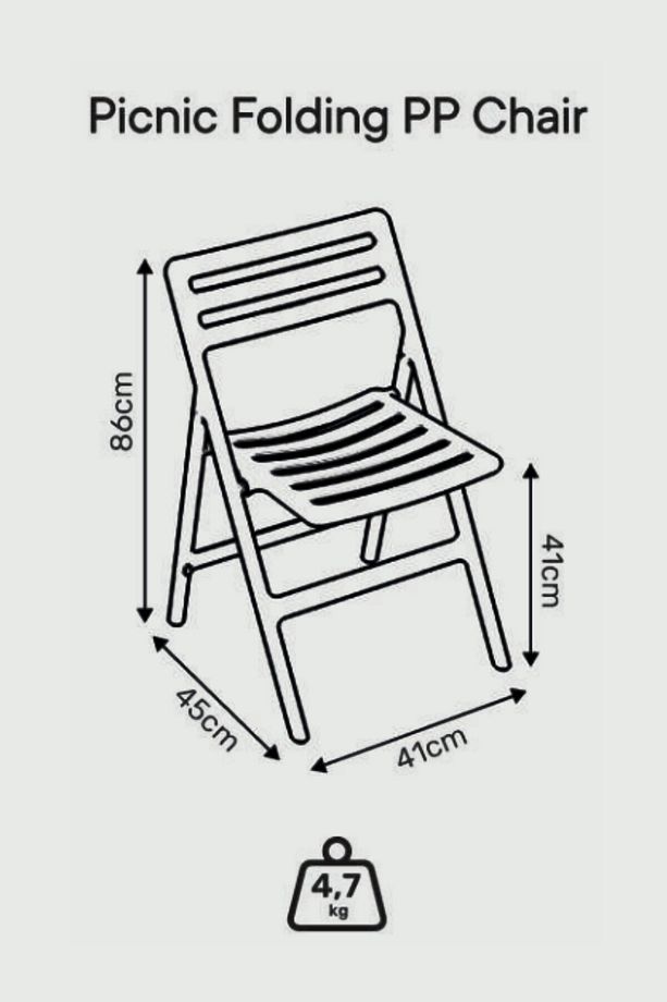 PİKNİK KATLANABİLİR SANDALYE 4 Lü Set - 3