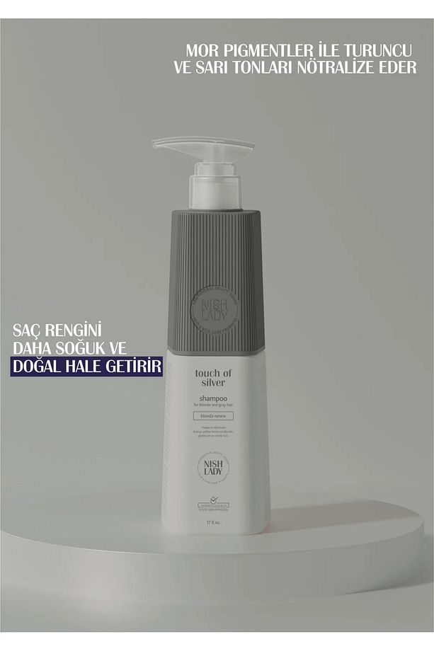 Touch Of Silver Mor Şampuan 503ml -Doreli Saçlara Yönelik/Açık Sarı, Gri ve Beyaz Saçlar İçin - 4