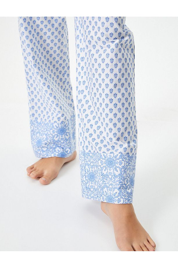 Pijama Altı Desenli Düz Paça Pamuklu - 5