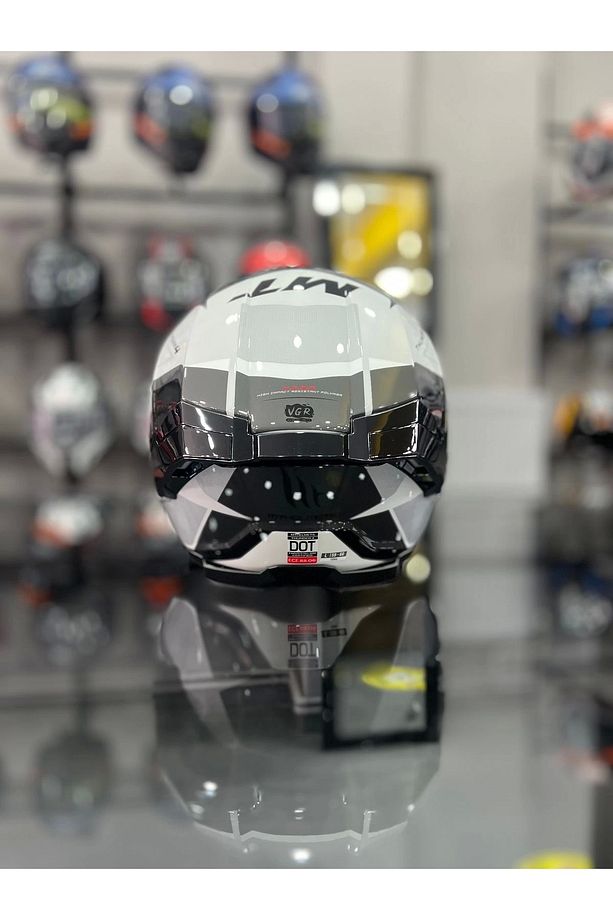 Helmets Thunder 4 Exeo Siyah Beyaz Şeffaf Vizör - 3