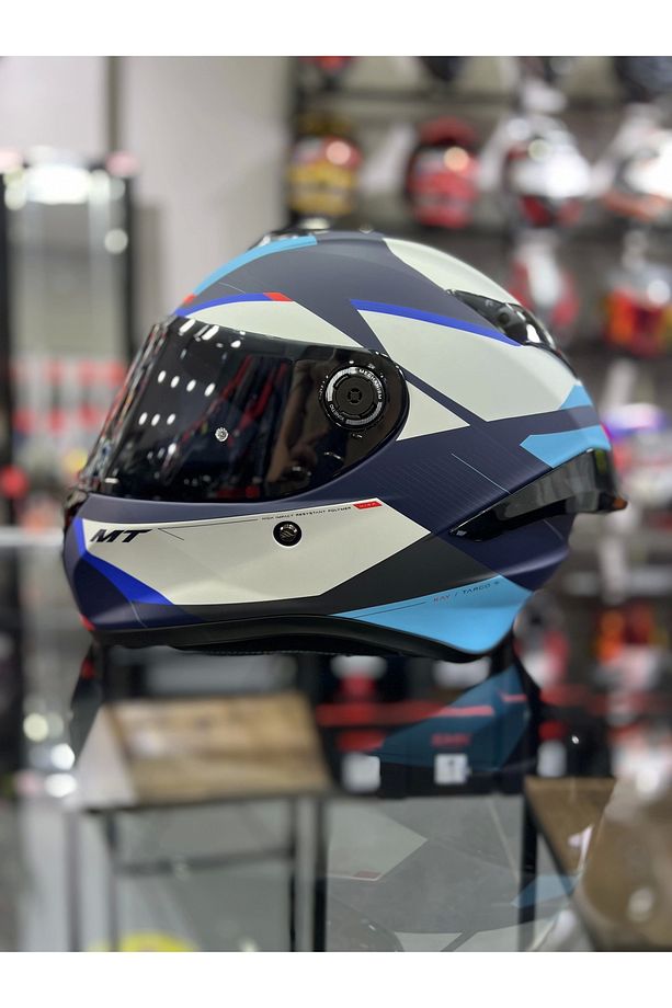 Helmets Targo S Kay C7 Kask Siyah Vizörlü (X1 ŞEFFAF VİZÖR) - 5