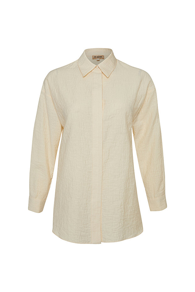 Bluză din material texturat - 1