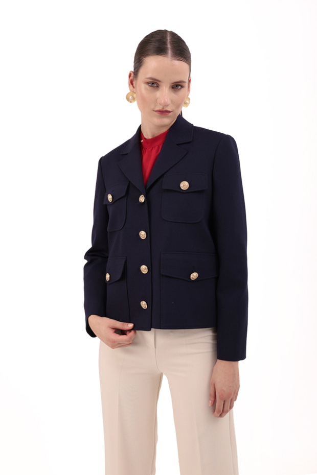 Örme Kısa Ceket - 4