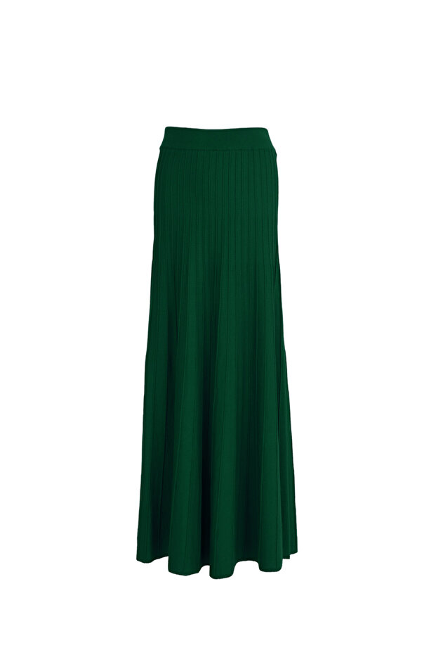 Yığdırma Desen Triko Etek - 1