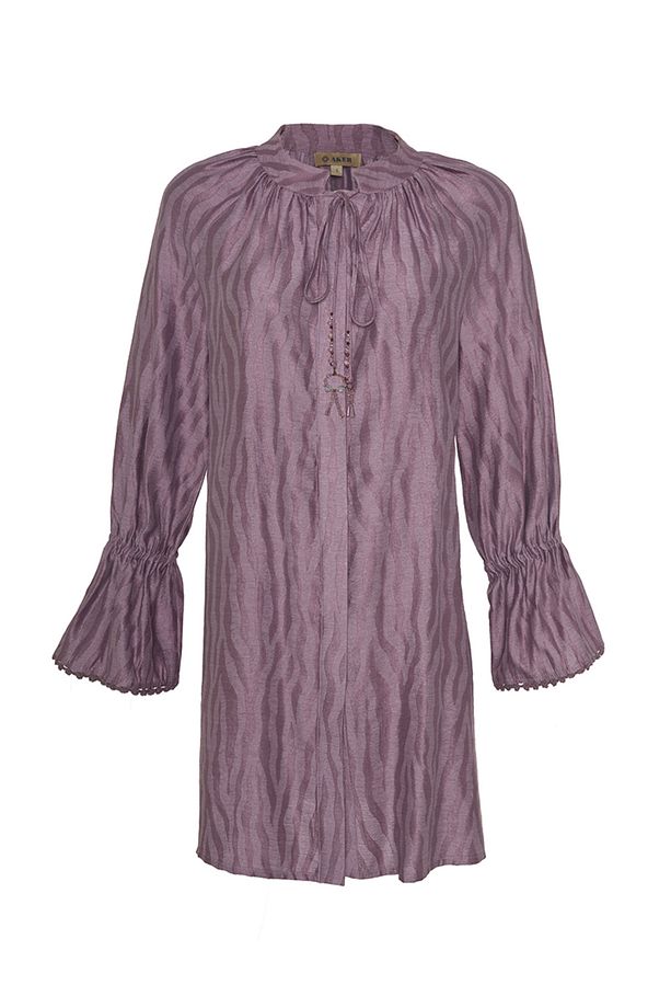 Zebra Desen Bağlamalı Tunik - 1