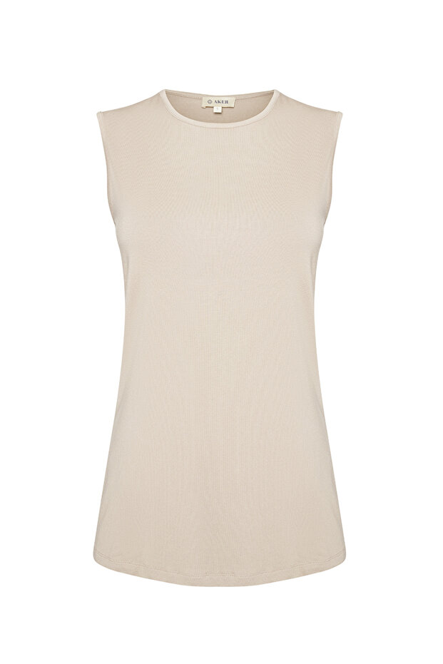 Crew Neck Zero Sleeve Bodysuit - 1