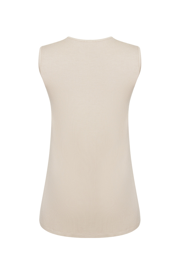 Crew Neck Zero Sleeve Bodysuit - 3