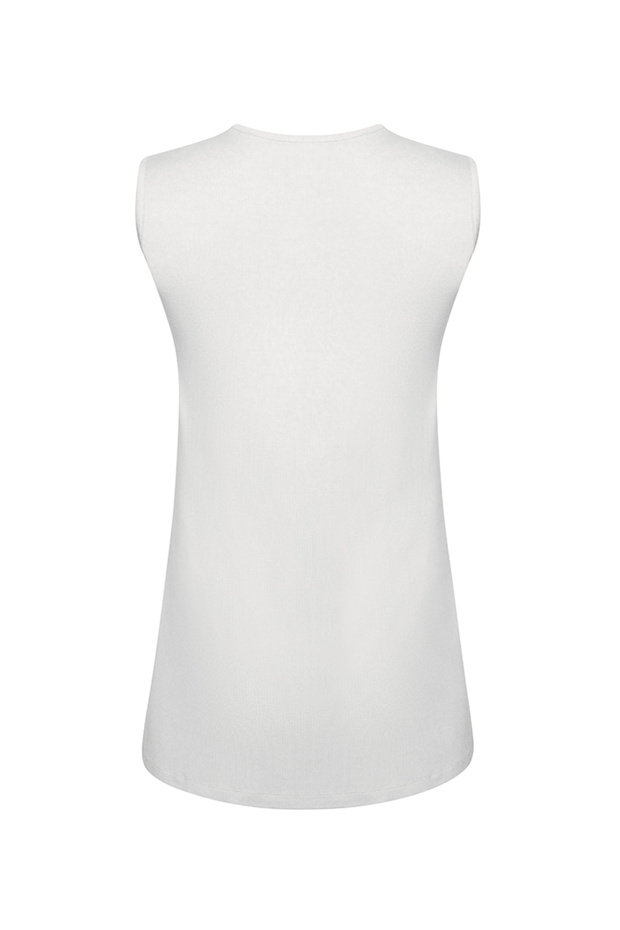 Crew Neck Zero Sleeve Bodysuit - 3