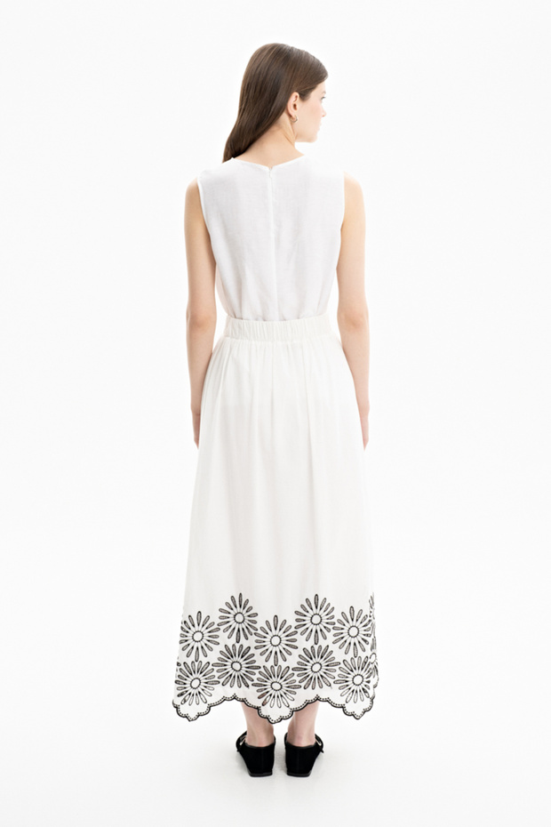 Etek Ucu İşlemeli Vual Etek - 3