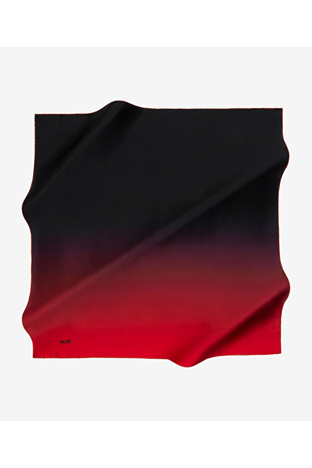 وشاح حريري منقوش مقاس 90x90 - 1