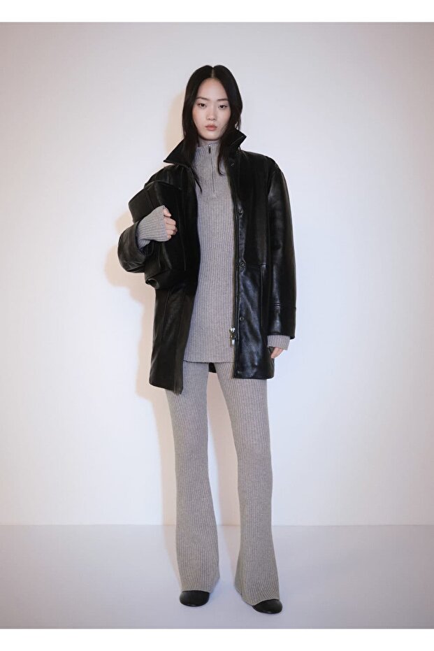 Fermuarlı fitilli kazak - 2