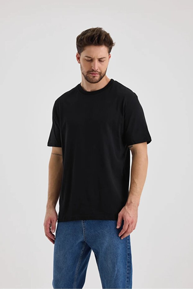 Pocketless Short Sleeve Solid Classic Basic T-Shirt - 6