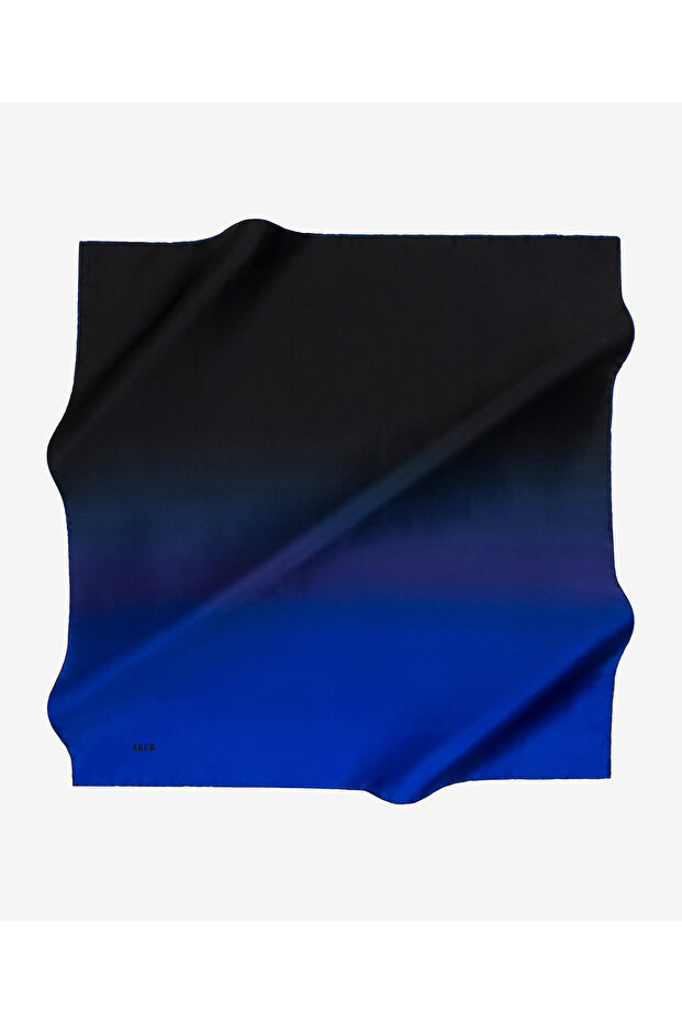 وشاح حريري منقوش مقاس 90x90 - 1