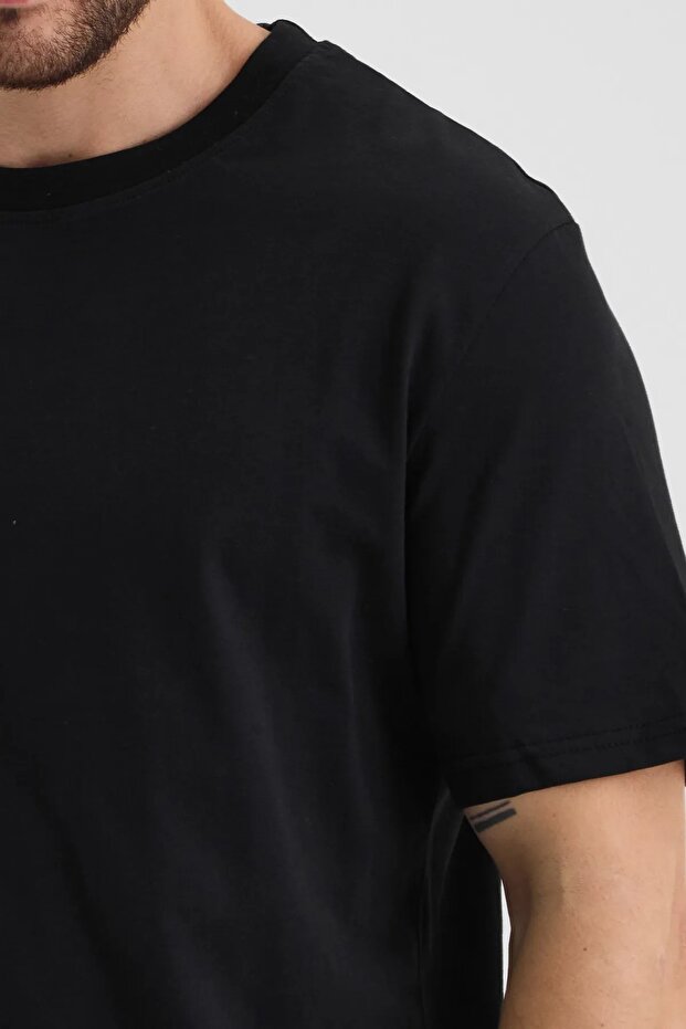 Pocketless Short Sleeve Solid Classic Basic T-Shirt - 5