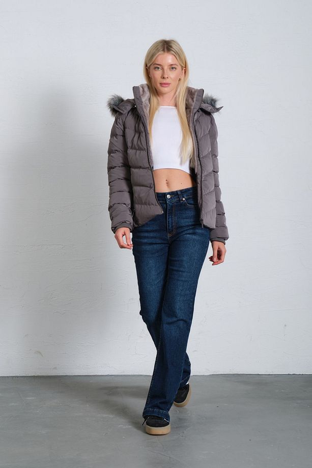 Mavi Yüksek Bel Kot, Ispanyol Paça Esnek Denim Kumaş Kadın Fit And Flare Jean Pantolon @flares - 8