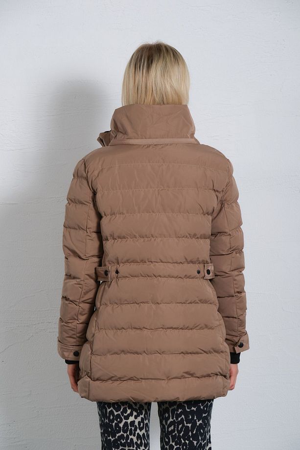 Vizon Çıkabilir Suni Kürklü Kapüşon, Su Iticili Kumaş, Kadın Anorak Mikro Mont Kaban @jasmin - 6