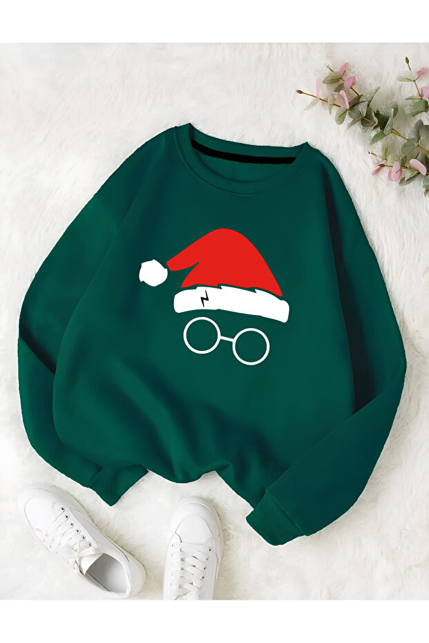 Noel Harry Potter Christmas Printed Cotton Long Sleeved 3 Yarn Circular Neck Sweatshirt