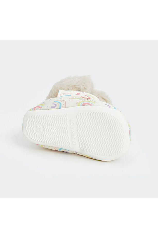 LCW ACCESSORIES Ekru Cırt Cırtlı Kız Bebek Yürüme Öncesi Ev Botu - 2