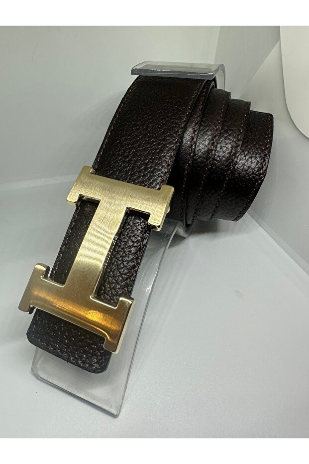 Men's 100% H Buckle 4cm Double Sided Belt