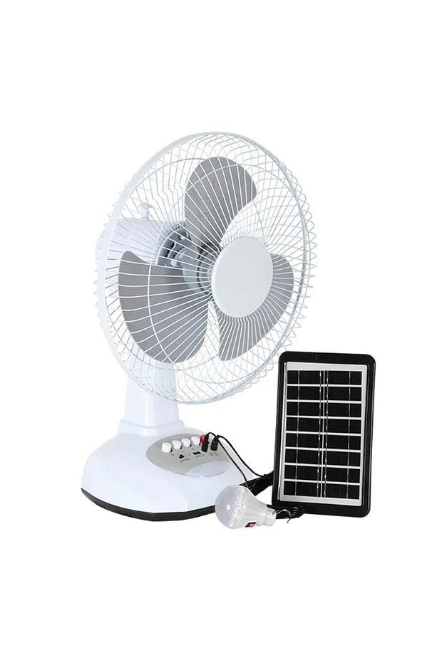 3 KADEMELİ FAN VANTİLATÖR AMPUL - LEDLİ - SOLARLI POWERBANK (4738) - 3