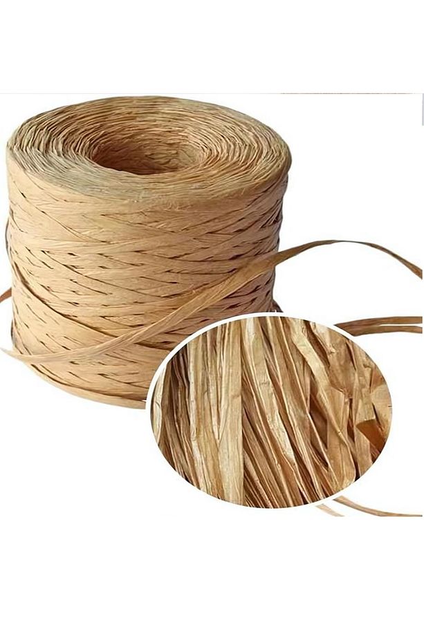 Rafya Ip Çanta Ipi Raffia Ip Kağıt Ip Supla Ipi 200 Gram Natürel - 2