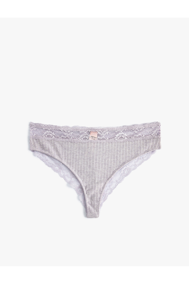 Brazilian Panties Lace Ribbed