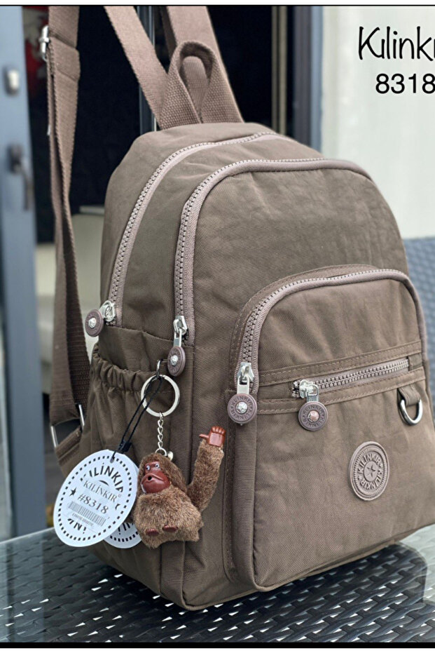 حقيبة ظهر مقاومة للماء متعددة الأقسام مصنوعة من قماش مجعد - 1