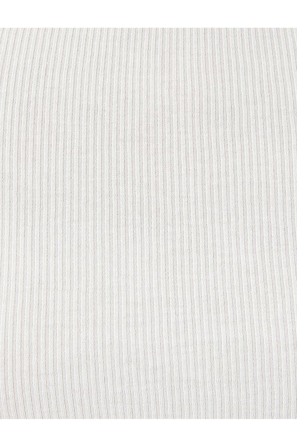 Fitilli Basic Üst Yuvarlak Yaka Viskoz Kumaş Slim Fit - 6