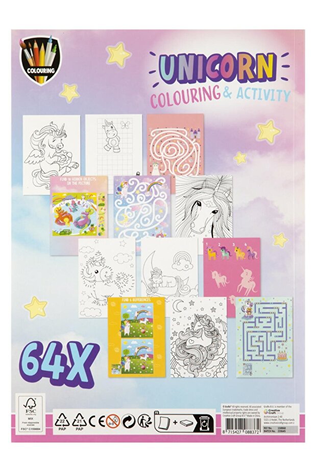 Coloring book with activities - Unicorn - 3