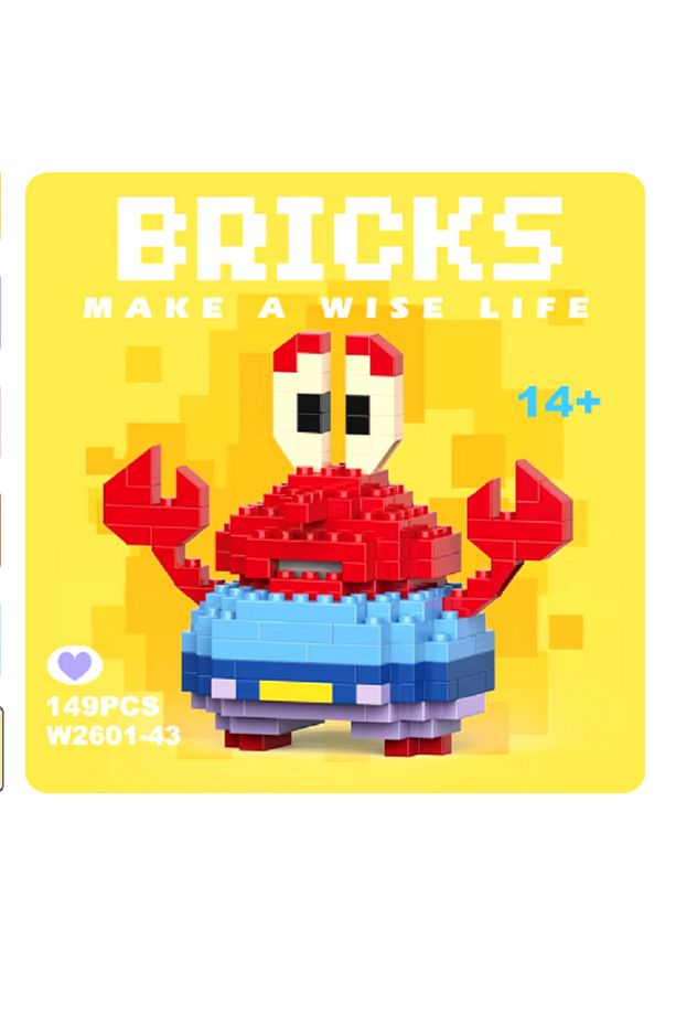 Sünger Bob, Bay Yengeç, Patrick, Squidward Figürü 3d Yapboz Puzzle Yapı Oyuncakları - 3