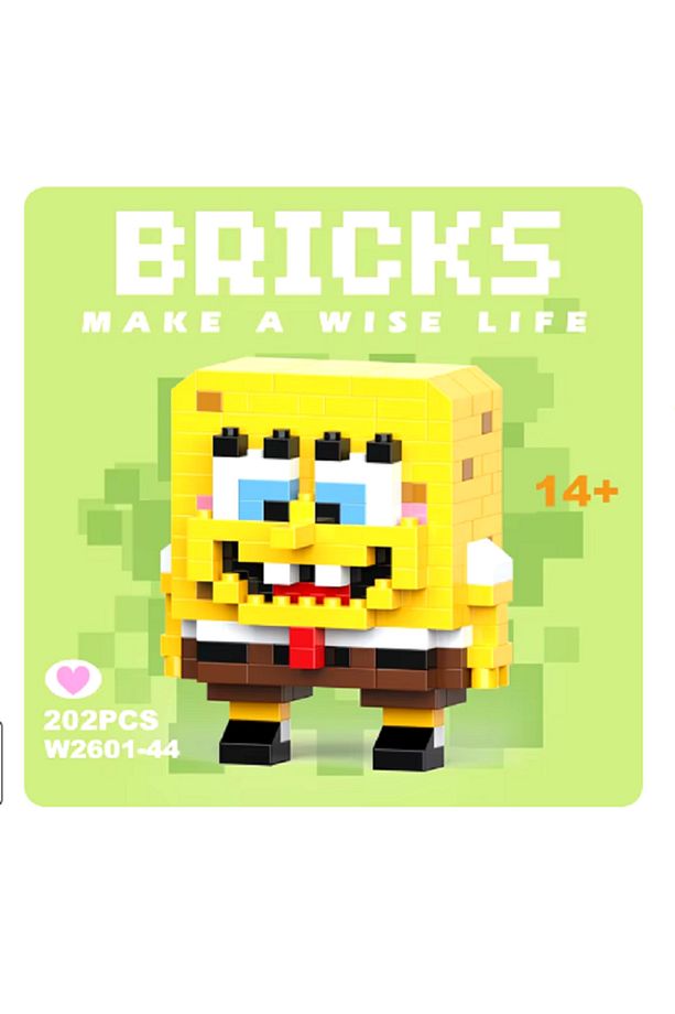 Sünger Bob, Bay Yengeç, Patrick, Squidward Figürü 3d Yapboz Puzzle Yapı Oyuncakları - 1