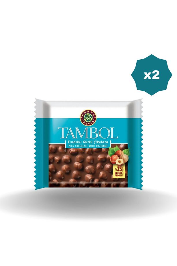 KAHVE DÜNYASI TAMBOL FINDIKLI ÇİKOLATA 77 GR - (2 ADET) - 1