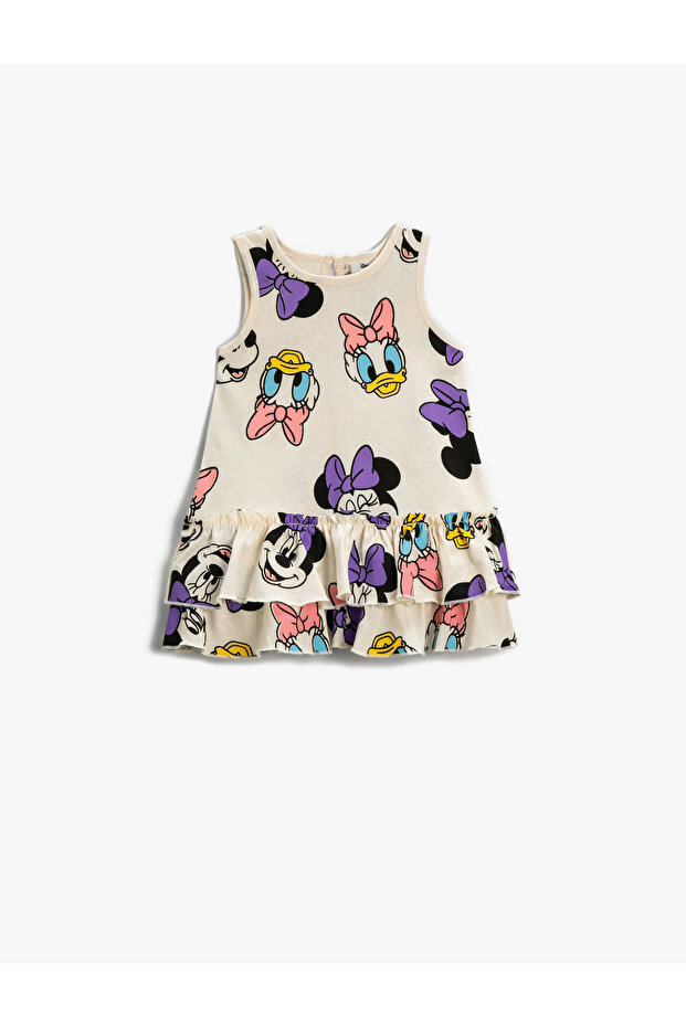 Dress Minnie Mouse and Daisy Duck Printed Licensed Ruffle Cotton