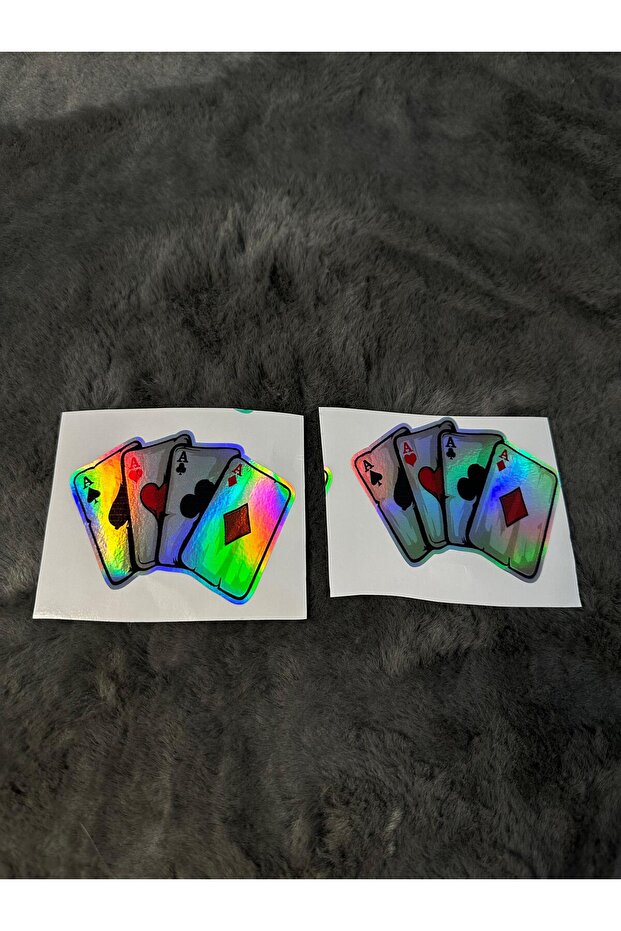 As Playing Cards Hologram Sticker Sticker - 2 Pack Car 7cm