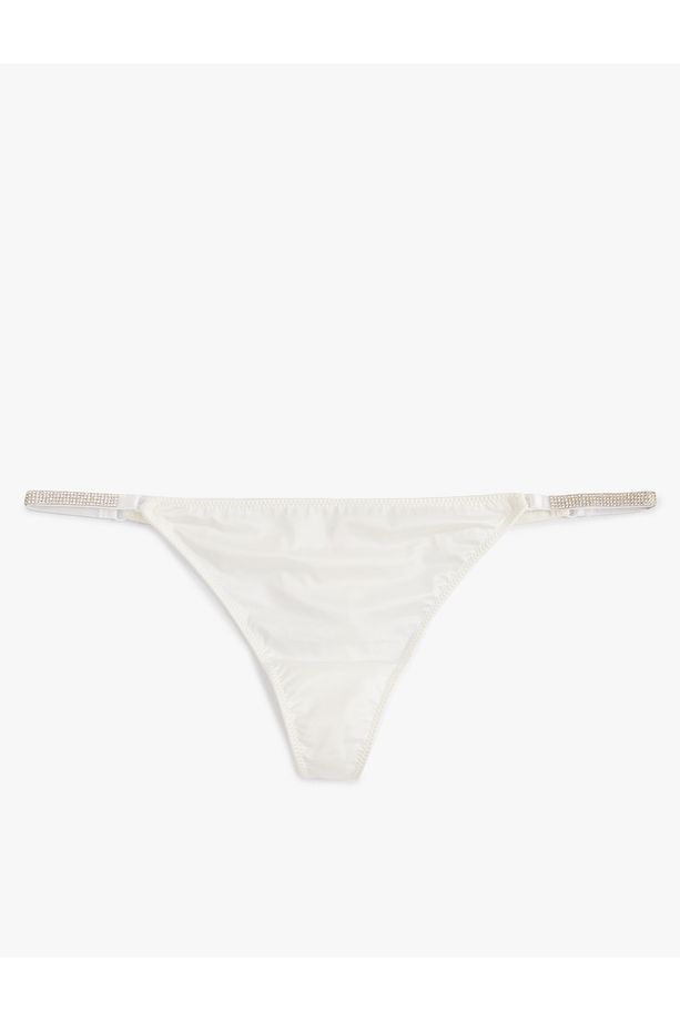 Taşlı Külot String Normal Bel Bridal - 6