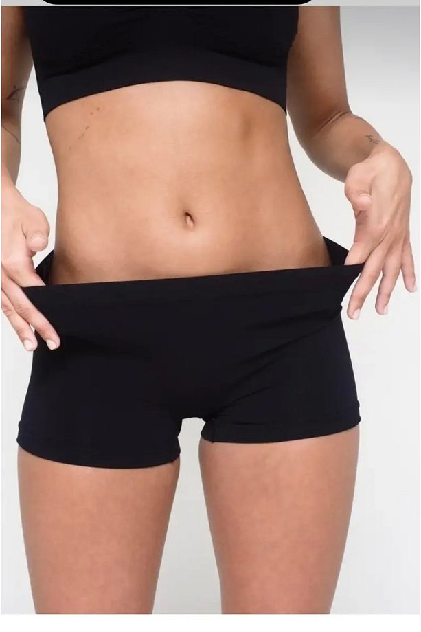 Seamless Siyah Elbise Altı Şort Boxer - 1