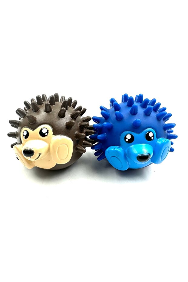 Sesli Hedgehog Teether Anti-Tartar Dog Play Ball Set of 2