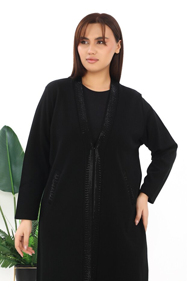 Long V-Neck Cardigan - 3